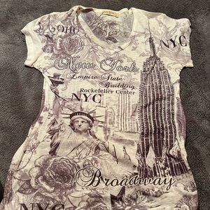 Rhinestone NYC Tee Size M, fits like Small